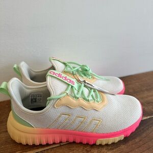 Adidas Kids Sneakers - White, Pink, and Yellow